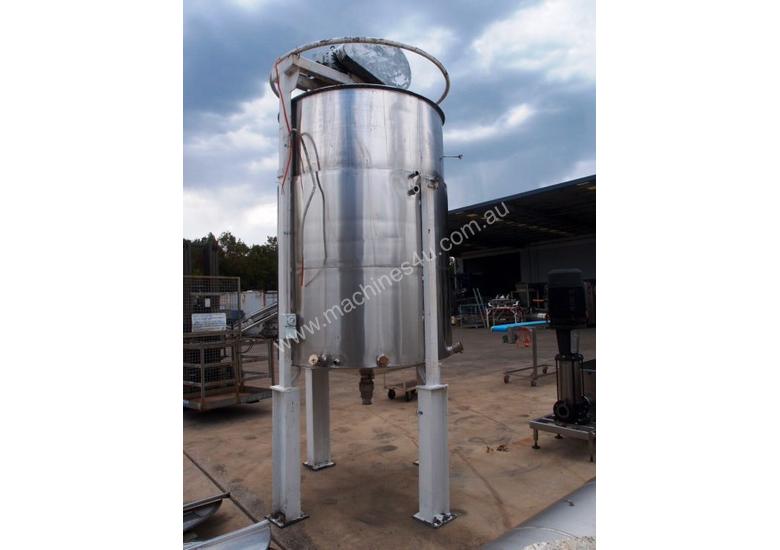 Used Stainless Steel Jacketed Mixing Tank Capacity 4 000Lt Mixing Tanks