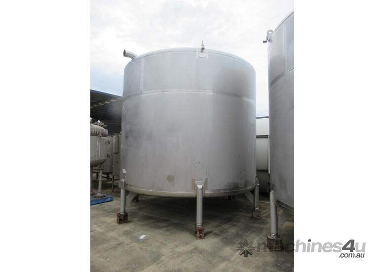 Used Stainless Steel Storage Tank Vertical 30 000Lt 3700mm Dia X 2850mm