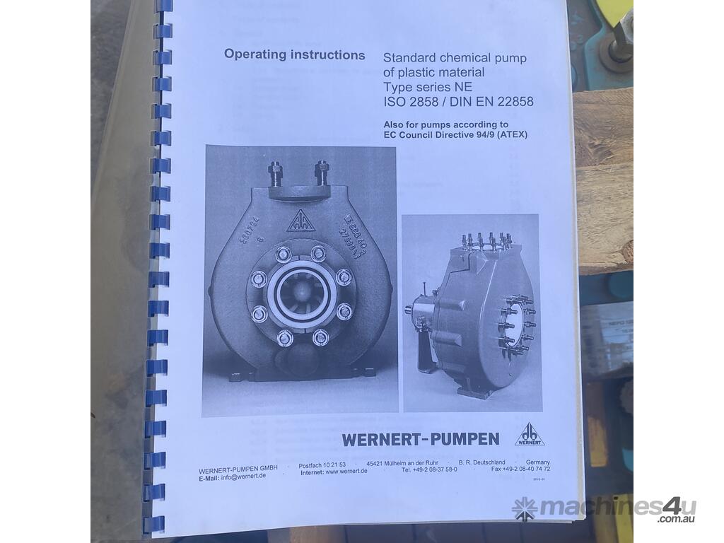 New Wernert Pumpen 125 80 315 Sludge Pump In OTTOWAY SA