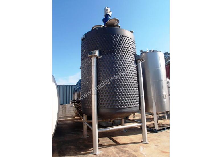 Used Pititto Engineering Stainless Steel Jacketed Mixing Tank Capacity