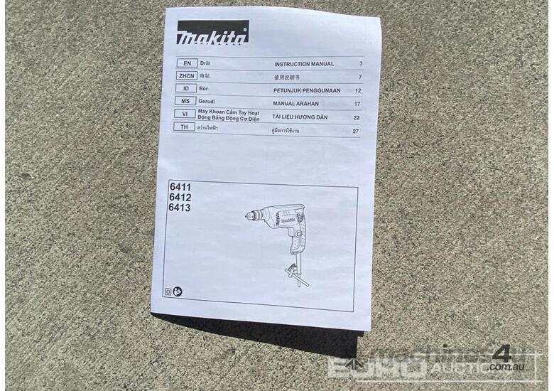 New Farmi Unused Makita 6412 10mm 240 Volt Drill UK Plug Corded Drill