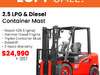 Hangcha 2.5T LPG/Diesel Forklift - EOFY SALE