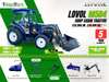 TANNERTRACK - LOVOL TB-1 50HP Cabin, Synchromesh Gearbox 4WD Tractor with 4in1 Loader