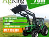 75hp Tractor - AK754C CABIN Tractor with Front-End Loader 4in1 Bucket - Slasher - Forks & Spears!