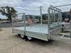 12x7 Flat Top Trailer 3500KG 900mm Cage With Ramps BIGMAN TRAILER