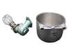 Stainless Steel Bowl and Whisk Mixer Attachment