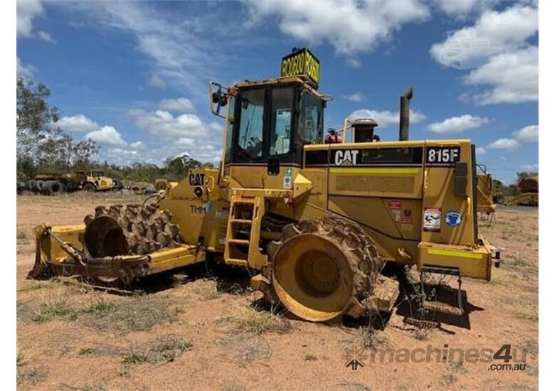 caption 2004 Caterpillar 815F Compactor – Fire Suppression, Air-Conditioned Cab, Heavy Compaction!