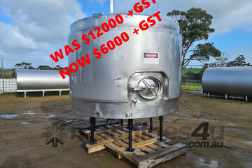 7000lt STAINLESS STEEL TANK, MILK VAT