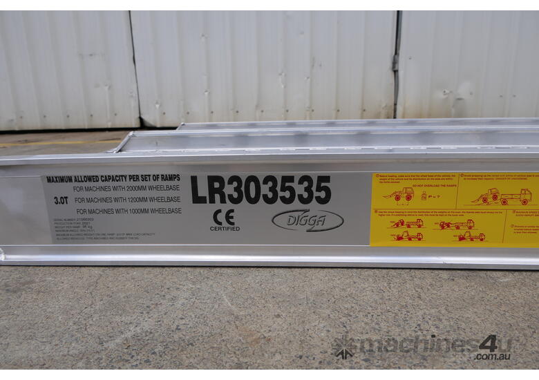 3.5m, 3400Kg - Digga Ezi-Loada Aluminium Loading Ramp - WA STOCK