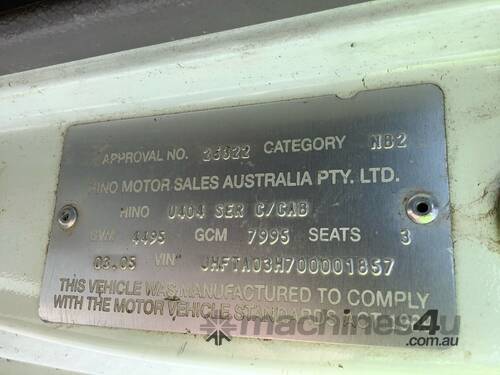 2005 Hino U404 Tipper