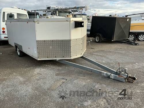 caption Homemade Single Axle Box Trailer