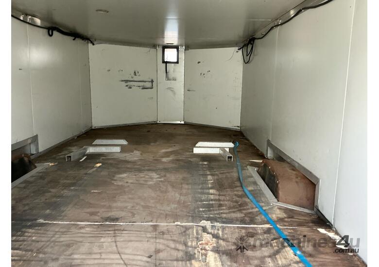 caption Homemade Single Axle Box Trailer