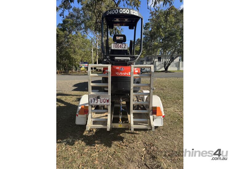 caption Kubota U17-3 Mini Excavator + Trailer Package