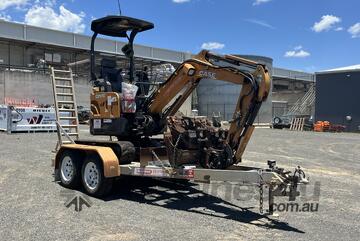 2018 Case CX17C Excavator & Trailer