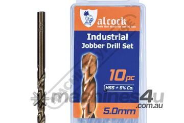 5.0mm HSS Jobber Drill Pack - 10 Piece M35 Grade HSS with 5% Cobalt 135 Precision Ground Flute & S