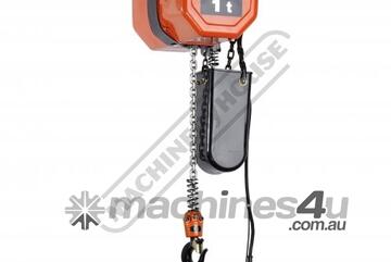 Electric Chain Hoist 1S 1 Tonne x 6 Metre Lift Single Speed: 4.6m/min. Lift Speed