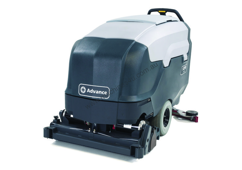Click to view full size photos Nilfisk Large Battery Walk Behind Scrubber/Dryer SC900