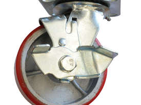 43039A - PU MOULDED CAST IRON WHEEL CASTOR(SWIVEL/BRAKE) - picture0' - Click to enlarge