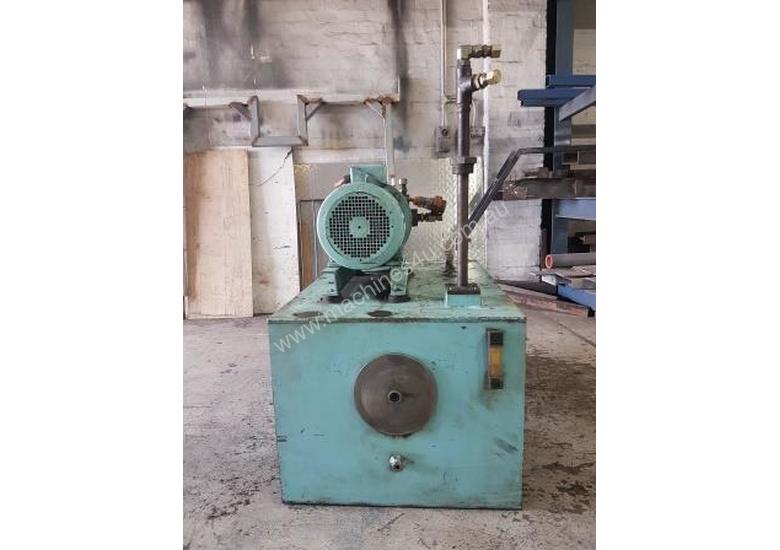 Used DENISON AND ELECTRIC MOTOR LEROY SOMER HYDRAULIC PUMP MOTOR LEROY