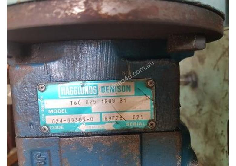 Used DENISON AND ELECTRIC MOTOR LEROY SOMER HYDRAULIC PUMP MOTOR LEROY