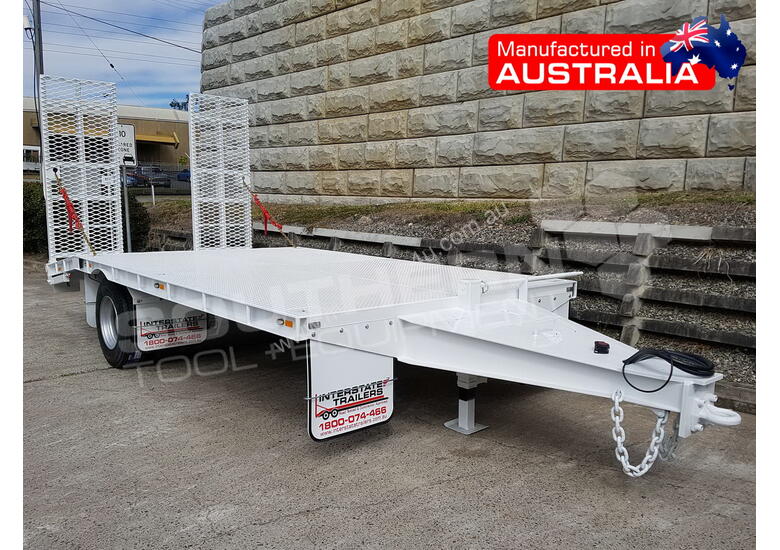 caption Interstate trailers 9 Ton Single Axle Tag Trailer WHITE ATTTAG