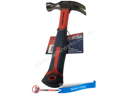 Spear & Jackson Claw Hammer Fibreglass Handle 20oz/570g SJ-CH20FG - New