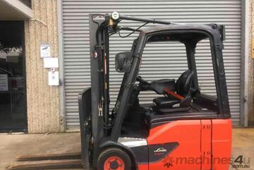Linde E16 Latest Model Warranty 1.6Ton 3 Wheeler 2015 Low Hours Great Batt