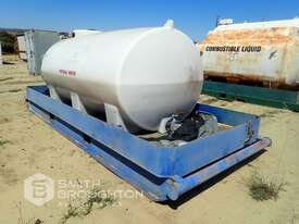 7,000 LITRE SKID MOUNTED POTABLE WATER TANK & PUMP - picture1' - Click to enlarge