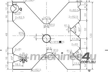 120MM SQ X 4000 MULTI VEE DIE | INCL DEEP V FOR OVER BENDING