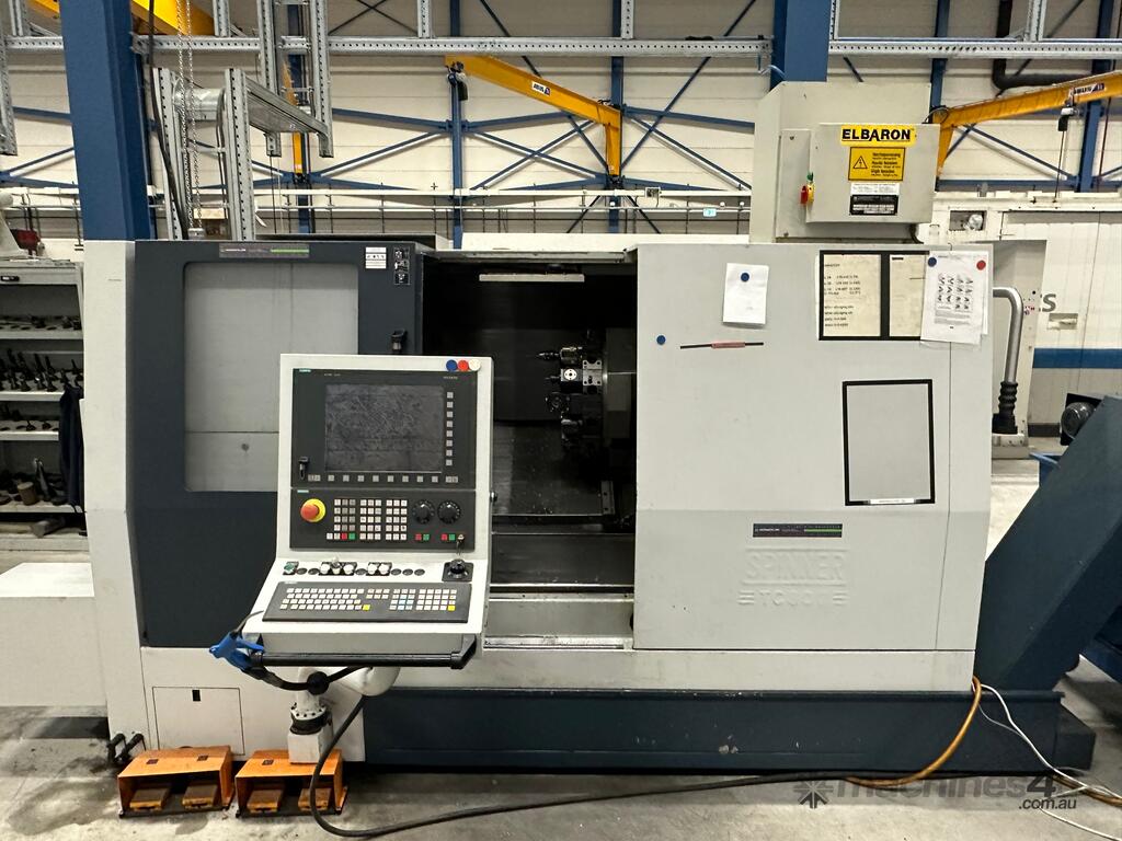 Used 2013 sPINner CNC Lathe with caxis SPINNER TC 800 MC CNC Lathe