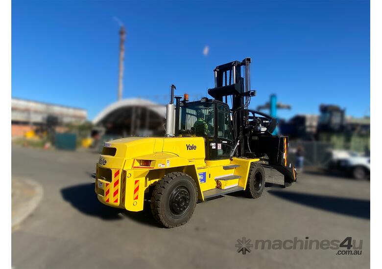 caption Yale GDP360EB - Tyre Handler Sydney Forklifts (PS128) 8.6 Ton Lift - Hire