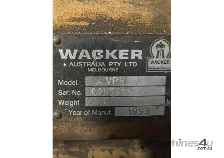Used wacker Plate Compactor Wacker Model V P H 70 Petrol Motor Plate Compactors in , Listed