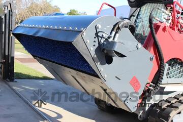 SKIDSTEER SWEEPER SALE! 1.8m Enclosed Broom with Universal Hitch (Norm Engineering) - IN STOCK