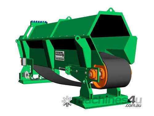 caption Nicholson CENTERING CONVEYOR FOR FIXED RING DEBARKERS