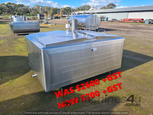 caption 1850L Stainless Steel Tank – Milk Vat (Dairy Kold)