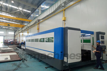 Farley EcoLASER 1.5x3m, 6KW Fiber Laser, Enclosure & Transfer table