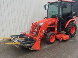 Kubota B3150 Cab Tractor loader and mid mower - picture0' - Click to enlarge