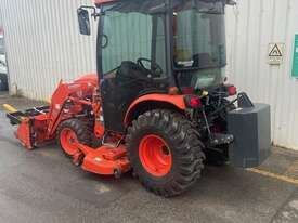 Kubota B3150 Cab Tractor loader and mid mower - picture0' - Click to enlarge