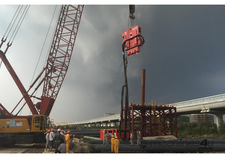 PVE 70VM Vibratory Hammer and Power Pack - Crane Suspended - Variable Moment - Single/Double Clamp - Hire