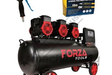 FT23540120 OIL-LESS AIR COMPRESSOR BUNDLE 120L Tank / Triple 1.5 Hp motors BONUS HOSE REEL AND AIR G