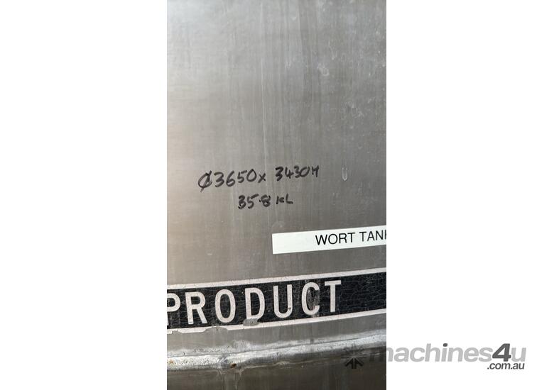 Stainless Steel Wort Tank 35Kl Capacity 