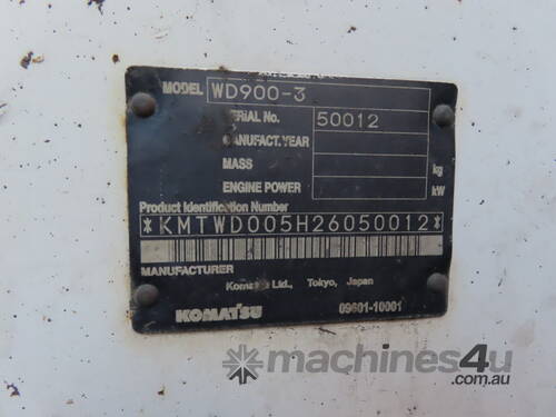 2003 Komatsu WD900-3 Wheeled Dozer