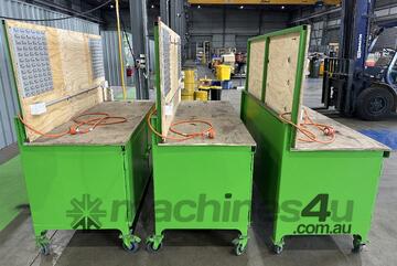X3 Wheeled Work Stations With Storage