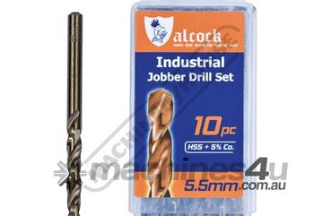 5.5mm HSS Jobber Drill Pack - 10 Piece M35 Grade HSS with 5% Cobalt 135 Precision Ground Flute & S