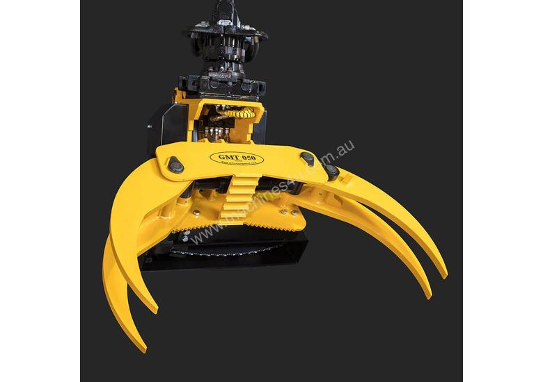 caption GMT050 felling grapple saw for 8+ ton excavators