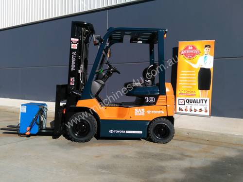 Toyota Business Class 1.8 Tonne Battery Electric Counterbalance Forklift in great condition. Sydney.