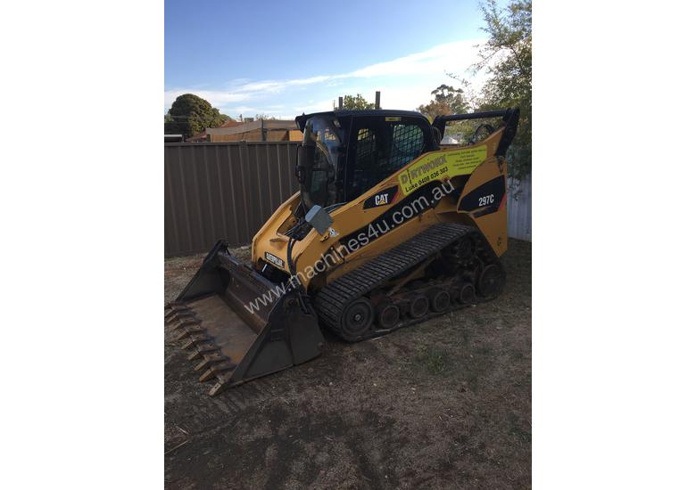caption Used CAT 297C Skid Steer