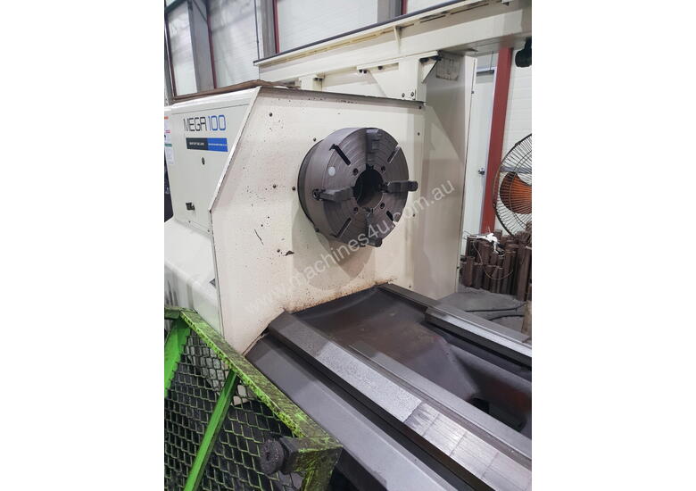 caption 2009 Hwacheon MEGA 100x6000 CNC Lathe