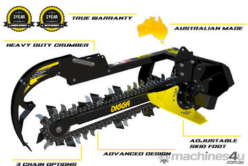   Digga Mini Loader Bigfoot Trencher Combo Chain 150mm-300mm