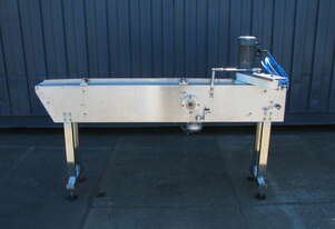 STAINLESS STEEL Motorised Narrow Belt Conveyor - 1.5m long